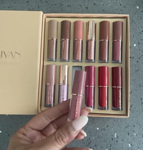 HANDAIYAN LIQUID LIPSTICK SET- 12 COLORS | THANKS FOR THE LOVE LIP SET | 10 MATTE, 2 SHIMMER photo review